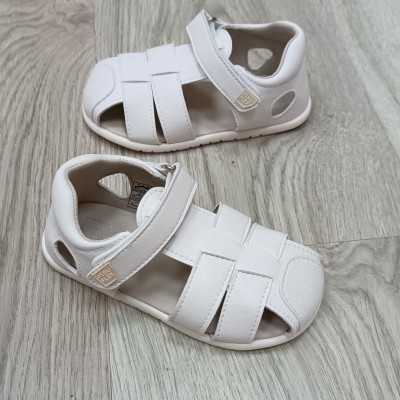 calzado respetuoso infantil, sandalia piruflex blanco beige y rosa