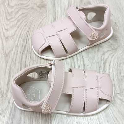 calzado respetuoso infantil, sandalia piruflex blanco beige y rosa
