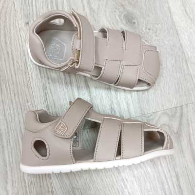 calzado respetuoso infantil, sandalia piruflex blanco beige y rosa