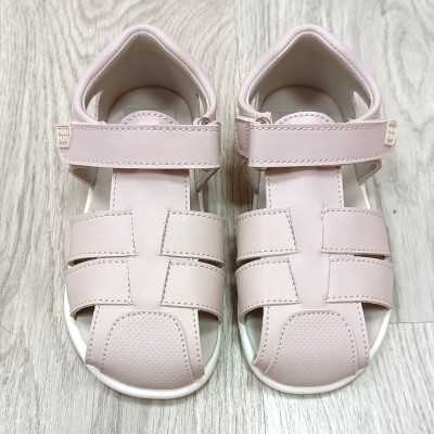 calzado respetuoso infantil, sandalia piruflex blanco beige y rosa