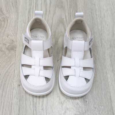 sandalia respetuosa zapy, color blanco. Calzado respetuoso infantil