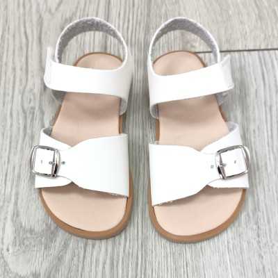 SANDALIA RESPETUOSA FLEXINENS, COLOR BLANCO. calzado respetuso infantil