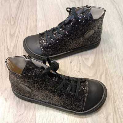 BOTA NEGRO-BRILLO KIDS COQUEFLEX BAREFOOT