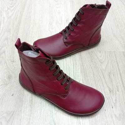 VIVANT BOTIN SAVAGE BURDEOS PIEL BAREFOOT